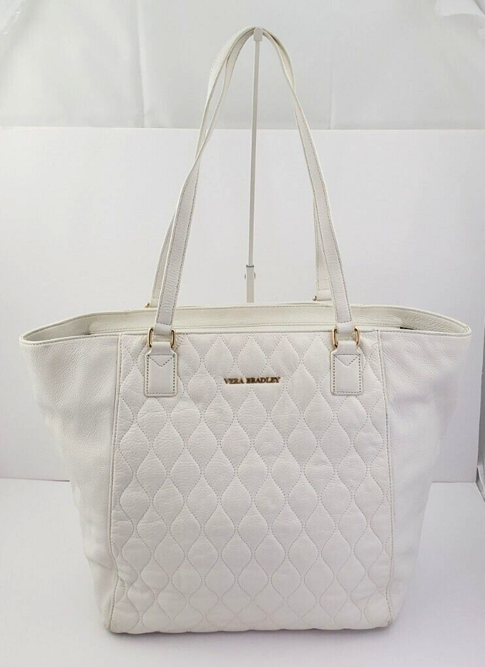 Vera Bradley Used Quilted Genuine Leather X-Large Ella Tote/Shopper Bag Travel